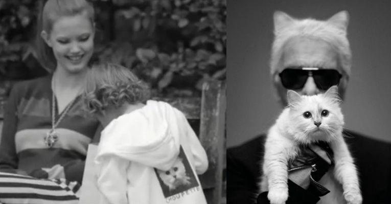 Choupette, gata de Karl Lagerfeld, é destaque em vídeo da Chanel - Foto-montagem