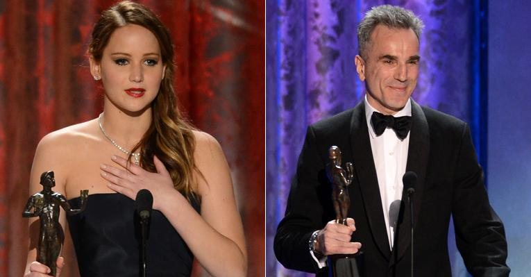 SAG Awards 2013 elege Jennifer Lawrence como Melhor Atriz e Daniel Day-Lewis como Melhor Ator - Getty Images