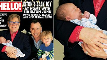 Elton John e David Furnish apresentam Elijah - Reprodução/Hello