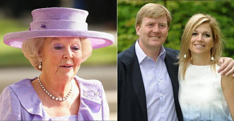 Rainha Beatrix / príncipes Willem-Alexander e Máxima - Getty Images/Arquivo