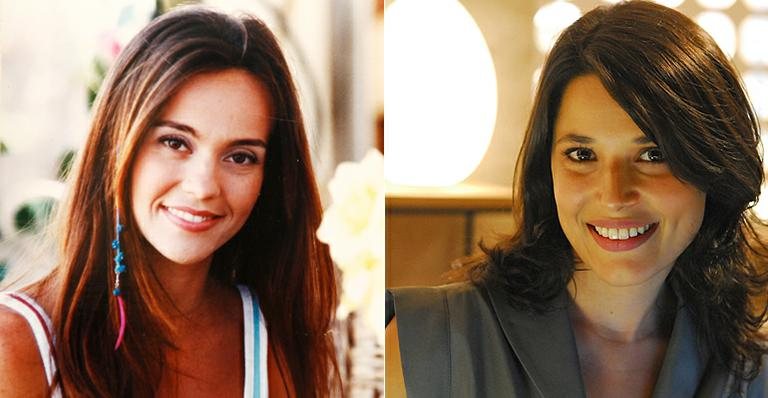 Flávia Monteiro, a Carolina na primeira versão de 'Chiquititas', e Manuela Do Monte, a escolhida para o remake - Divulgação SBT e TV Globo