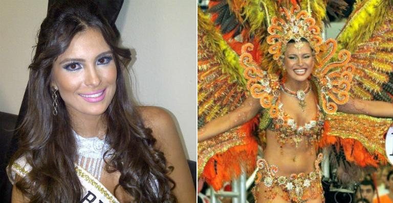 Kamilla Salgado: Rainha das Rainhas no carnaval paraense de 2008 - Reprodução/ Facebook e Rede Globo