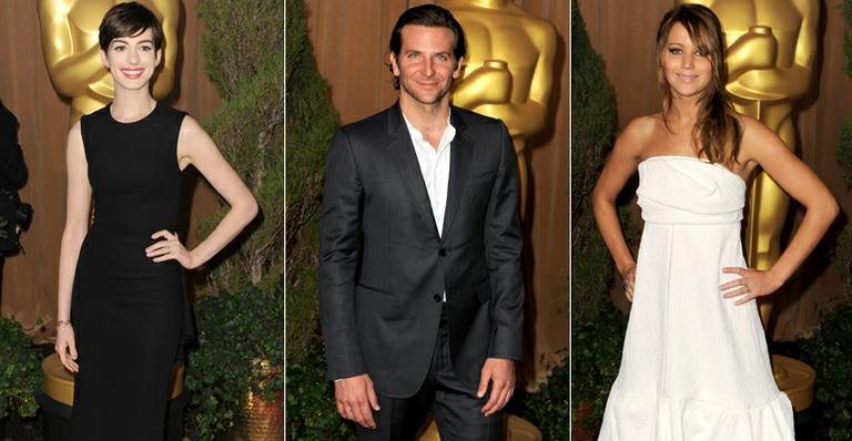 Anne Hathaway, Bradley Cooper e Jennifer Lawrence - Getty Images