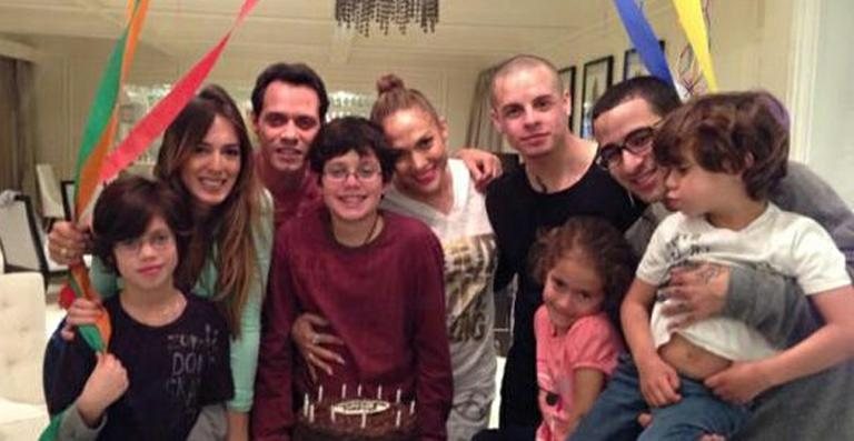 Marc Anthony e Shannon de Lima posam com Jennifer Lopez e Casper Smart - Reprodução