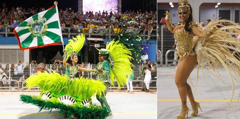 Viviane Araújo brilha à frente da escola de samba Mancha Verde - Leo Franco / AgNews