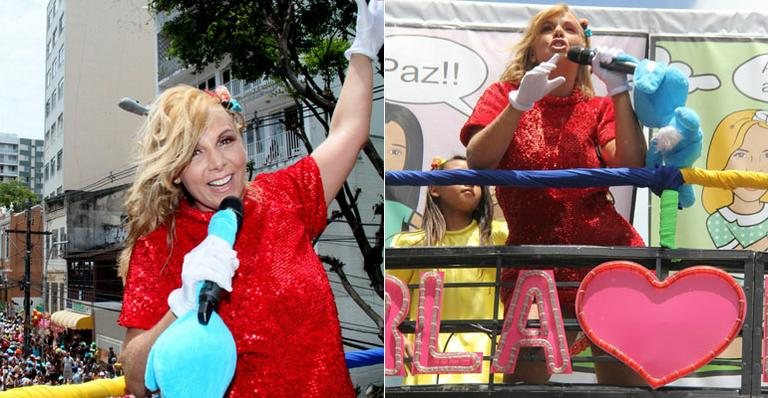 Carla Perez agita bloco infantil Algodão Doce no carnaval de Salvador - Wesley Costa/ Daniel Dalmiro/ Gabriel Rangel/ AgNews