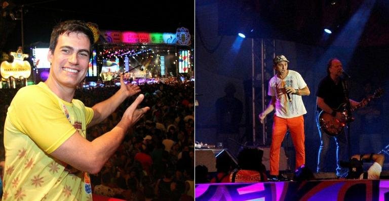 Carlos Casagrande curte show de Zeca Baleiro em Recife - Onofre Veras e Thiago Matos/AgNews