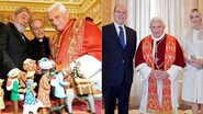 Papa Bento XVI com o presidente Lula e ao lado do Príncipe Albert II de Mônaco e a princesa Charlene - Reuters/ Getty Images