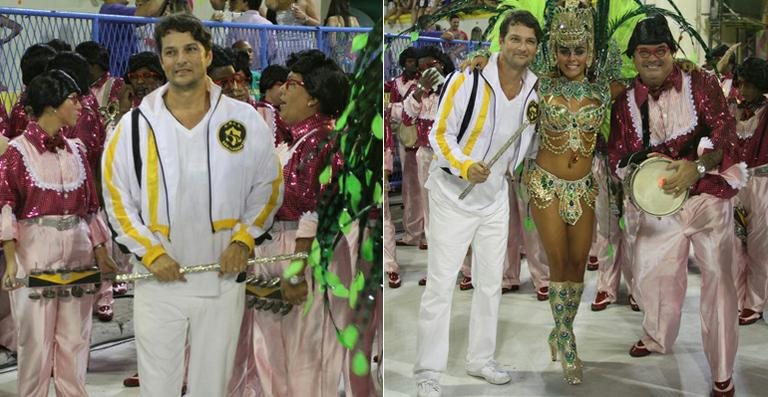 Marcelo Serrado no desfile da São Clemente - Vinícius Eduardo e Anderson Borde / AgNews