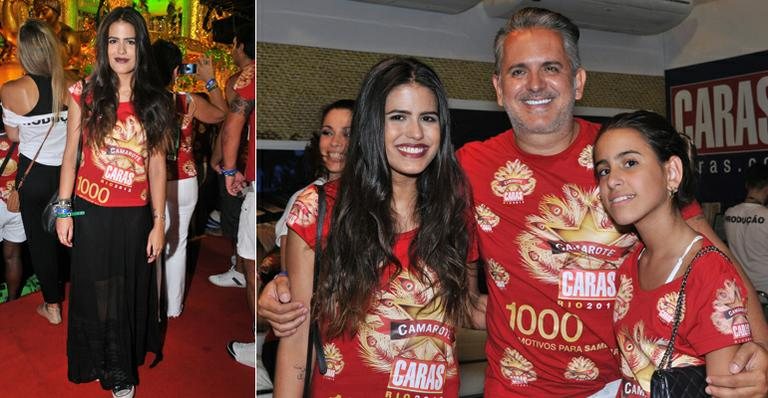 Orlando Morais, Antonia e Ana conferem o desfile de Cleo Pires no Camarote CARAS - Renato Wrobel