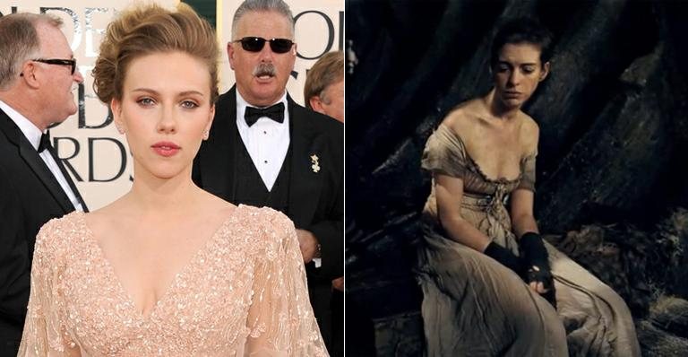 Scarlett Johansson perdeu papel para Anne Hathaway em ‘Os Miseráveis’ - Foto-montagem