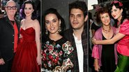 Katy Perry com o pai, Keith Hudson, o namorado, John Mayer, e a mãe, Mary Hudson - Getty Images