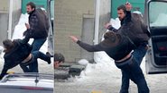 Ryan Reynolds filma cena de luta na neve, no Canadá - The Grosby Group