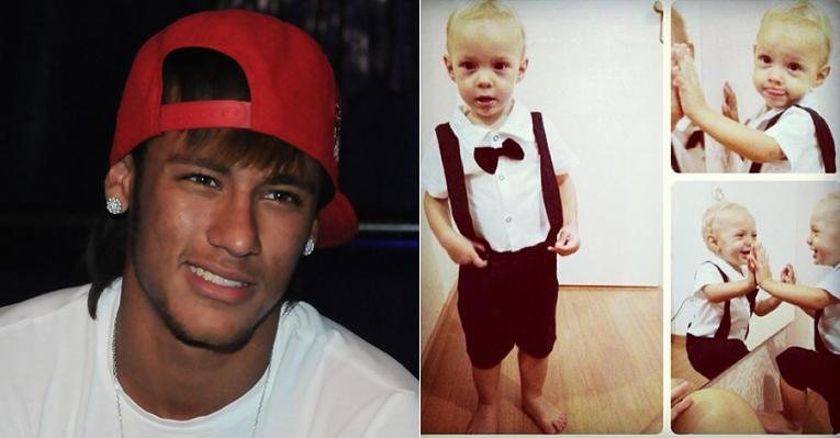 Neymar posta fotos engraçadas do filho - Francisco Cepeda / AgNews - Reprodução / Instagram