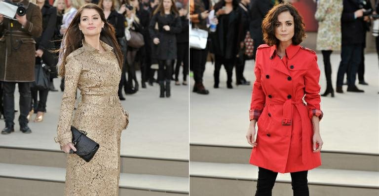 Alinne Moraes e Alice Braga esbanjam estilo no desfile da Burberry, em Londres - Getty Images