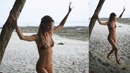 Gisele Bündchen: equilíbrio em slackline - Facebook/Reprodução