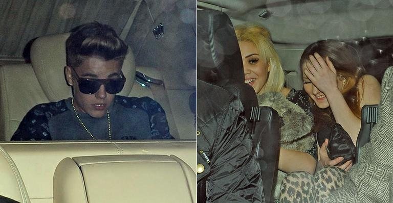 Justin Bieber e suas acompanhantes em Londres - Splash News