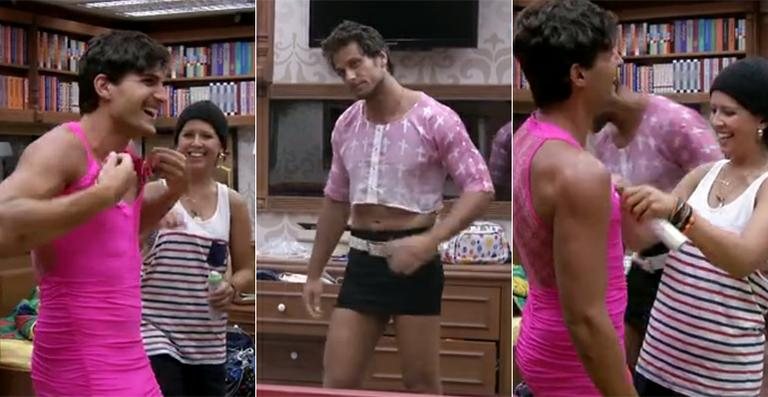 Confinados trocam de roupas no 'Big Brother Brasil 13' - Reprodução / TV Globo