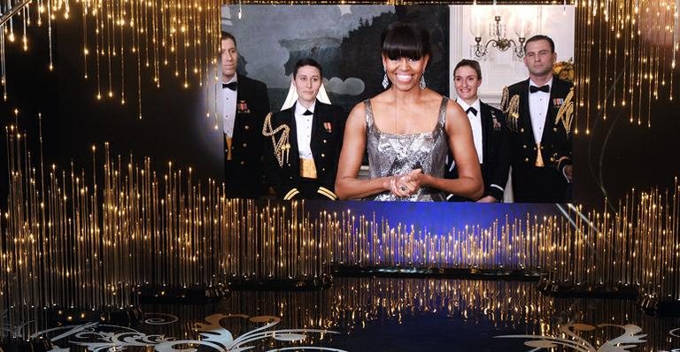 Michelle Obama participa do Oscar 2013 pelo telão, diretamente da Casa Branca - Getty Images