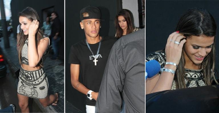 Neymar e Bruna Marquezine: jogador recebe a namorada em festa - Leonardo Franco/AgNews