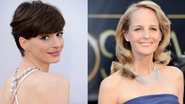 Juntas, as atrizes Anne Hathaway e Helen Hunt usaram nada menos que R$ 2,9 milhões em joias - Foto-Montagem/ Getty Images