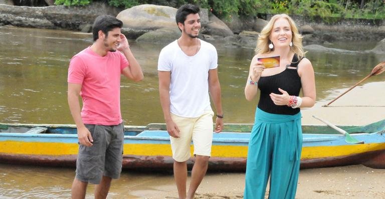 Bruno Gissoni, Rodrigo Simas e Angélica - TV Globo / Deborah Montenegro