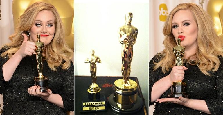 Adele: Oscar para 'Melhor Filho' - Getty Images e Reprodução/Twitter