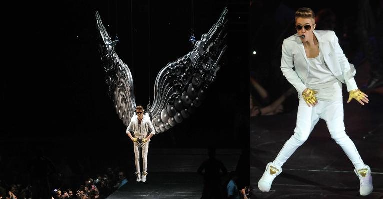 Justin Bieber durante seu show na Arena O2, em Londres - Getty Images