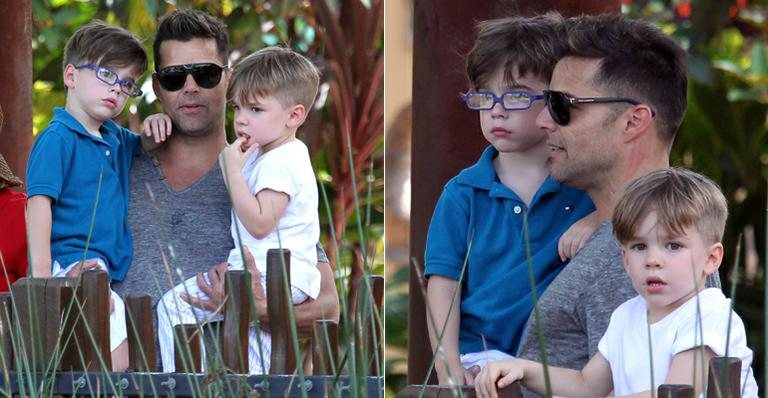 Ricky Martin com os filhos, Matteo e Valentino - Grosby Group