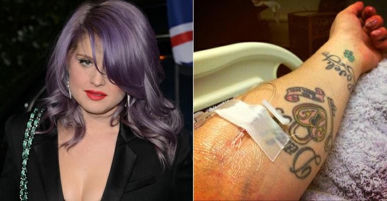 Kelly Osbourne posta foto sendo medicada no hospital após convulsão - Getty Images; Reprodução / Twitter