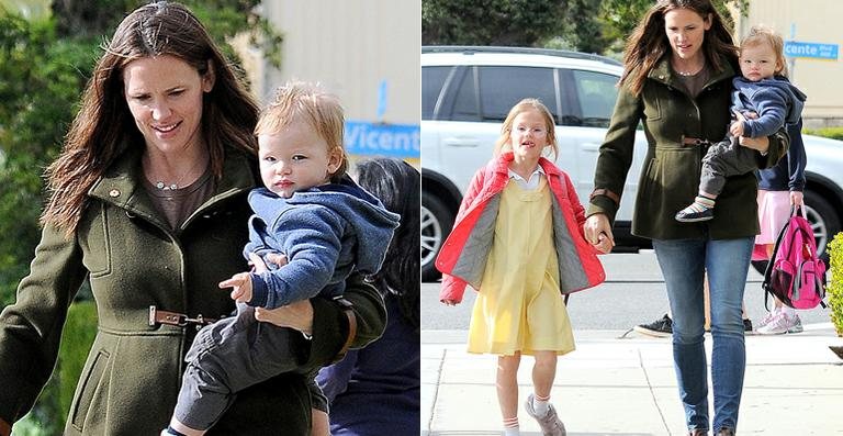 Jennifer Garner com os filhos Violet e Samuel - Grosby Group