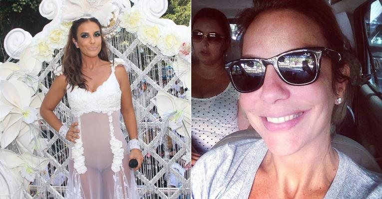 Ivete Sangalo, que brilhou no Carnaval baiano, anuncia volta das férias ao publicar foto sem maquiagem em uma de suas redes sociais - Fotomontagem