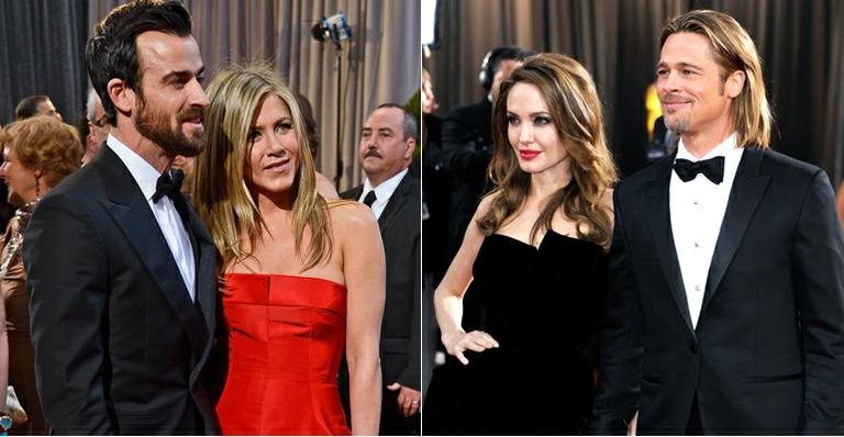 Justin Theroux e Jennifer Aniston X Brad Pitt e Angelina Jolie - Getty Images