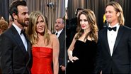 Justin Theroux e Jennifer Aniston X Brad Pitt e Angelina Jolie - Getty Images