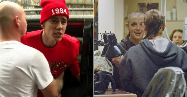 Justin Bieber em 2013; Britney Spears em 2007 - GrosbyGroup