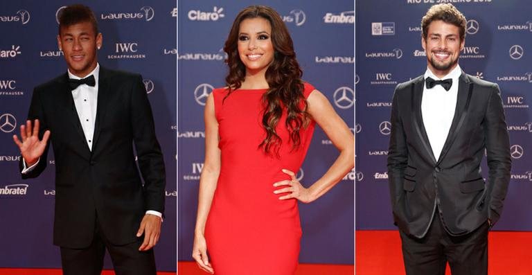 Neymar, Eva Longoria e Cauã Reymond - Felipe Panfili e Roberto Filho / AgNews