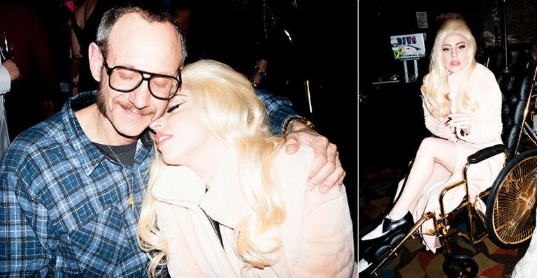 Lady Gaga com Terry Richardson e em sua cadeira de rodas - Reprodução / Tumblr Terry Richardson