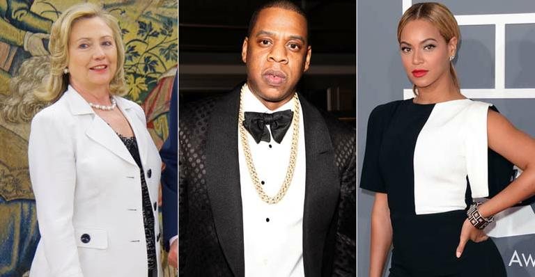 Hillary Clinton, Jay-Z e Beyoncé - Getty Images