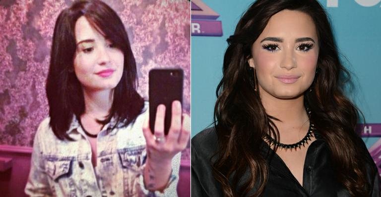 Demi Lovato corta os cabelos e mostra foto no Twitter - Reprodução / Twitter; Getty Images