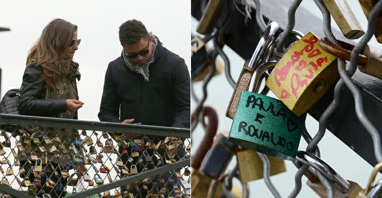 Ronaldo Nazário e Paula Morais selam o amor com cadeado em tradicional ponte de Paris - Grosby Group