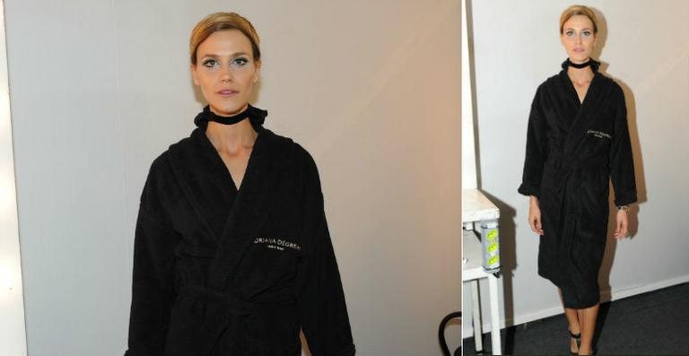 Renata Kuerten nos bastidores do desfile de Adriana Degreas - Fábio Miranda