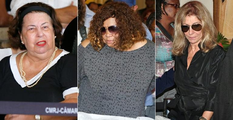 Nana Caymmi, Alcione e Marília Pera no velório de Emílio Santiago - Roberto Filho/ AgNews