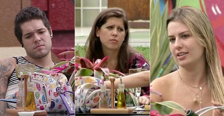 Nasser almoça com Andressa e Fernanda no último dia do 'BBB13' - TV Globo/Divulgação