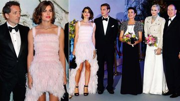 Os irmãos Charlotte e Pierre Casiraghi, a princesa Caroline e o casal Charlene e Albert II recebem convidados na Salle des Etoiles, em Monte Carlo. Charlotte exibe o novo corte de cabelo e o amado, Gad Elmaleh. - -