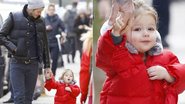 David Beckham passeia com Harper em Londres - Grosby Group