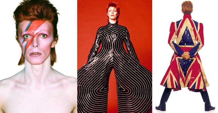 Exposição sobre David Bowie, em Londres, reúne mais de 300 itens, como figurinos de shows, fotografias, capas de discos e vídeos inéditos - Foto-Montagem