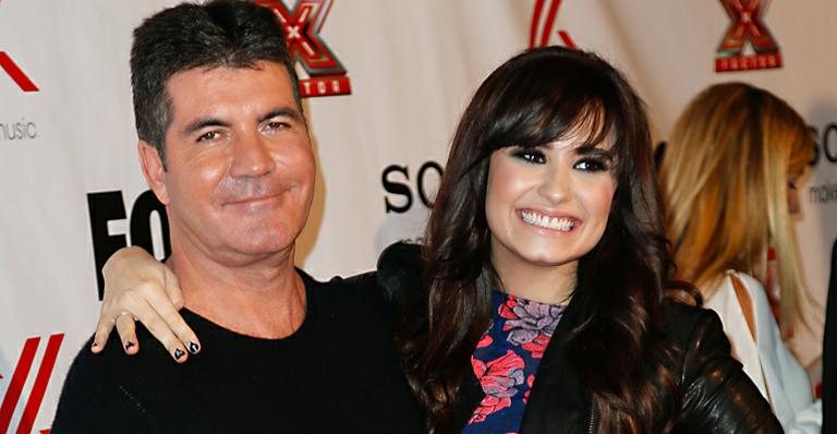 Simon Cowell e Demi Lovato - Getty Images