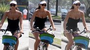 Débora Nascimento faz passeio de bicicleta com sua cadelinha, Brisa - Fábio Martins/ Agnews