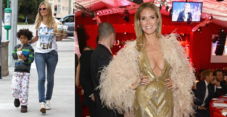 Heidi Klum e o filho, Henry - Getty Images