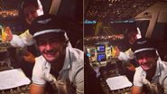 Alexandre Pato invade cabine de avião em viagem com o Corinthians para Bogotá, na Colômbia - Reprodução/Instagram